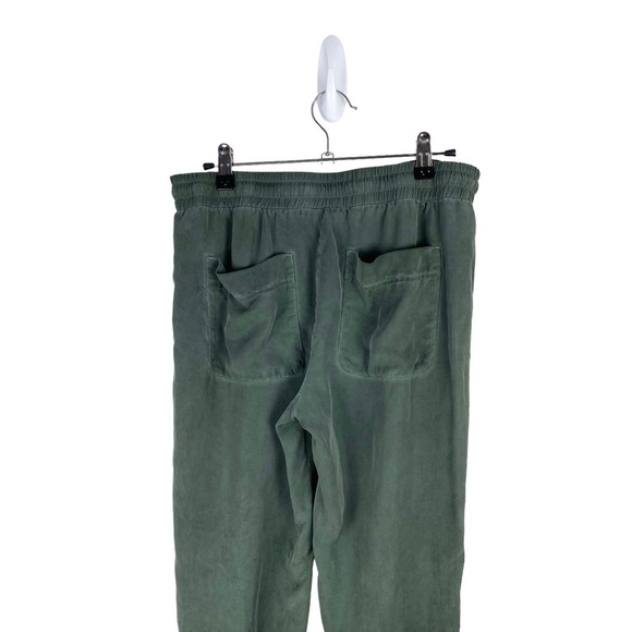 Anthropologie Cloth & Stone Tencel Joggers Pants Cropped Olive Green Size S - Picture 5 of 9